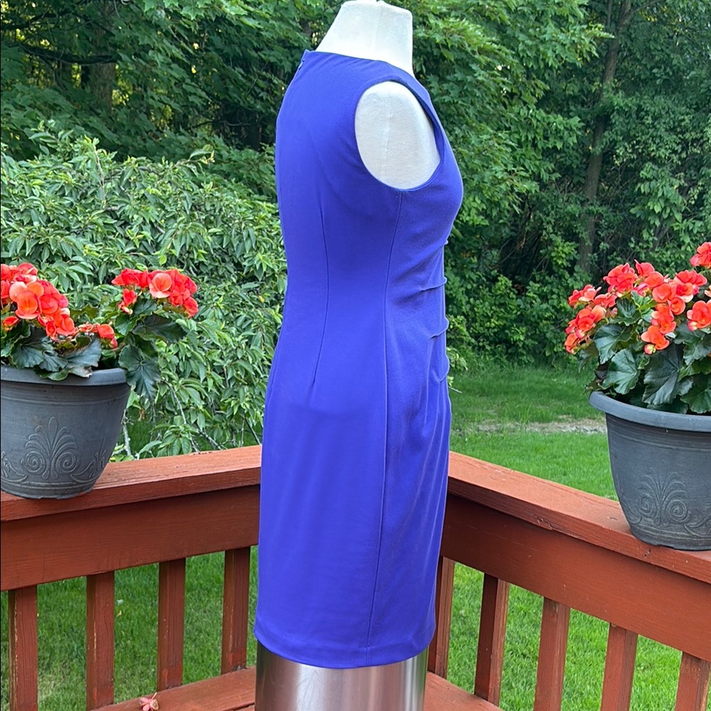 Calvin Klein Collection Blue Ruched Sheath Mini Dress-NWT - Picture 4 of 13